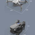 E88 Double 4K HD Camera Drone with Optical Flow, One Key Takeoff/Landing, 360° Rotation, App Control RC Quadcopter with Carry Case (Single Battery)