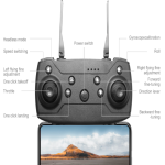 E88D Max Pro Dual 4K HD Camera Drone with Optical Flow, App Control, 360° Flips, Speed Control RC Foldable Drone with Carry Case (2 Batteries)