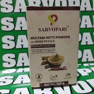 Sarvopari multani mitti with rose petals