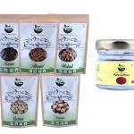 Organic Dry Fruits Combo Pack with Pure Saffron 1g – Almonds, Cashews, Pistachio & Raisins (250g) + Walnuts (200g) | Premium Handpicked Natural Dry Fruits |
