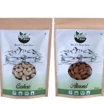 Organic Diet Almonds & Cashews Combo 500g (250g Each) | Premium Badam & Kaju | Whole Natural Dry Fruits | No Preservatives | Resealable Pouch