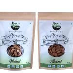 Organic Diet Almond (250g) & Walnut (200g) Combo Pack | Premium Natural Badam & Akhrot | Healthy Dry Fruits | Protein-Rich Nuts for Daily Snacking