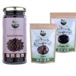 Organic Diet Energy Booster Combo – Roasted Coffee Beans (100g) + Assam Tea CTC (250g) with FREE Jaggery (400g) | Natural Daily Beverage Combo