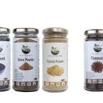 Organic Diet Wellness Combo – Chia Seeds (150g), Triphala (100g) & Internal Cleanse Powder (100g) | Free Flaxseeds (150g)