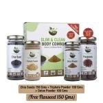 Organic Diet Wellness Combo – Chia Seeds (150g), Triphala (100g) & Internal Cleanse Powder (100g) | Free Flaxseeds (150g)