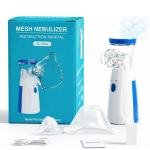 Nebulizer, Portable Mesh Nebulizer for Adults & Kids, Mini Handheld Ultrasonic Inhaler, Low-Noise Steam Vaporizer for Home & Travel, Wireless Vaporizer Machine With Respiratory Mask