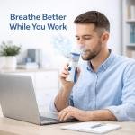 Nebulizer, Portable Mesh Nebulizer for Adults & Kids, Mini Handheld Ultrasonic Inhaler, Low-Noise Steam Vaporizer for Home & Travel, Wireless Vaporizer Machine With Respiratory Mask
