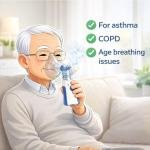 Nebulizer, Portable Mesh Nebulizer for Adults & Kids, Mini Handheld Ultrasonic Inhaler, Low-Noise Steam Vaporizer for Home & Travel, Wireless Vaporizer Machine With Respiratory Mask