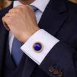 Natural Certified Lapis Lazuli Cufflinks For Man
