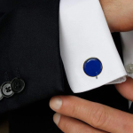 Plane Blue Sapphire Crystal Gemstone Cufflinks For men's Groom Wedding Jewelry gift