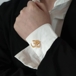 Premium Om Cufflinks – Gold or Silver Plated