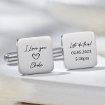 Personalized Engraving Square Cufflinks