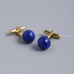 Natural Lapis Lazuli Stone Cufflinks for Him – Smart Casual Elegance