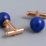 Natural Lapis Lazuli Stone Cufflinks for Him – Smart Casual Elegance