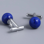 Natural Lapis Lazuli Stone Cufflinks for Him – Smart Casual Elegance