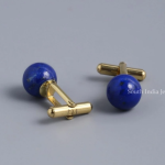 Natural Lapis Lazuli Stone Cufflinks for Him – Smart Casual Elegance