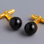 Natural Sophisticated Hematite Stone (Black Onex) Cufflinks for the Modern Gentleman