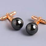 Natural Sophisticated Hematite Stone (Black Onex) Cufflinks for the Modern Gentleman