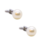 Natural Pearl Gold & Silver Color Cufflinks for the Modern Gentleman