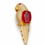 Natural Handmade Parrot Brooch Man And Woman