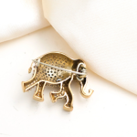 Elephant Polki Diamond Brooch Handcrafted Luxury