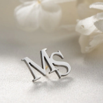 Personalized Initial Letters Brooch, Bride - Groomsmen