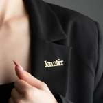 Personalized Nameplate Brooch and Company Name Badge