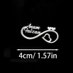 Custom Double Name Heart Brooch