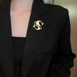 Personalized Letter Engraved Brooch