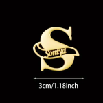 Personalized Letter Engraved Brooch