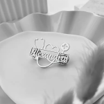 Personalized Stethoscope Logo Name Brooch