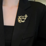 Personalized Name Designer Heart Brooch