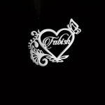 Personalized Name Designer Heart Brooch