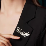 Personalized Dove Name Brooch