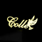 Personalized Dove Name Brooch