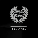 Custom Dual Name Olive Branch Brooch