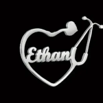 Custom Engraved Stethoscope Brooch Pin