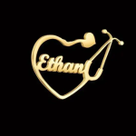 Custom Engraved Stethoscope Brooch Pin