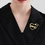 Custom Engraved Stethoscope Brooch Pin