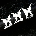 Personalized Butterfly Name Brooch