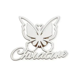 Elegant Custom Butterfly Brooch with English Name