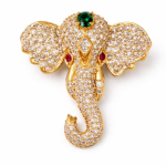 Elephant Design Royal Designer Brooch for Men
