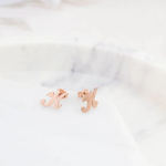 Custom Letter Studs – Minimalist Earrings