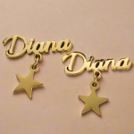 StarScript Custom Name Earrings – Personalized Drop Studs