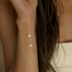 Custom Sideways Initial Necklace For Gift