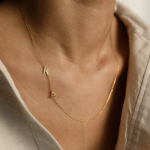 Custom Sideways Initial Necklace For Gift