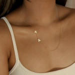 Custom Sideways Initial Necklace For Gift