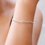 Personalized Tiny Interlocking Two Initials Bracelet, Dainty Gold Letter Bracelet, Custom Curb Chain Bracelet, Personalized Gifts