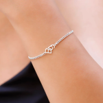 Personalized Tiny Interlocking Two Initials Bracelet, Dainty Gold Letter Bracelet, Custom Curb Chain Bracelet, Personalized Gifts