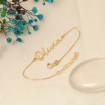 Gold Plated, Custom Name Bracelet, Birthday Gift, Friendship Bracelet, Personalised Bracelet, Gift for Mom, Valentine's Day Gift